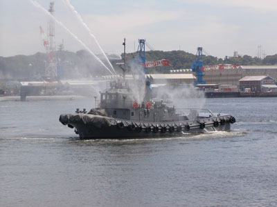 Tugboat rotationg