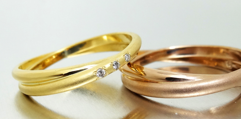 ゴールドの結婚指輪－００２