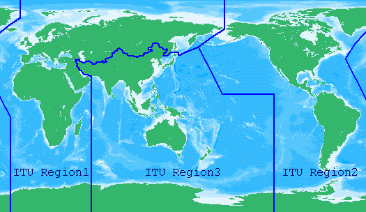 ITU Regions map