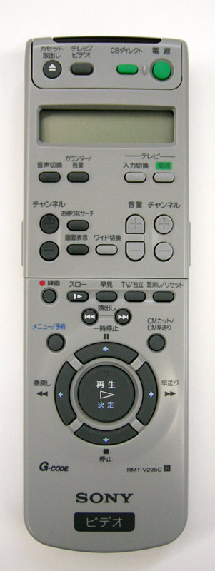 SONY ビデオ 純正リモコン RMT-V295C